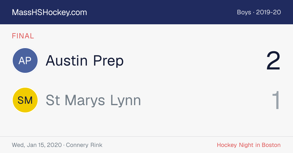 Austin Prep at St Marys Lynn score card