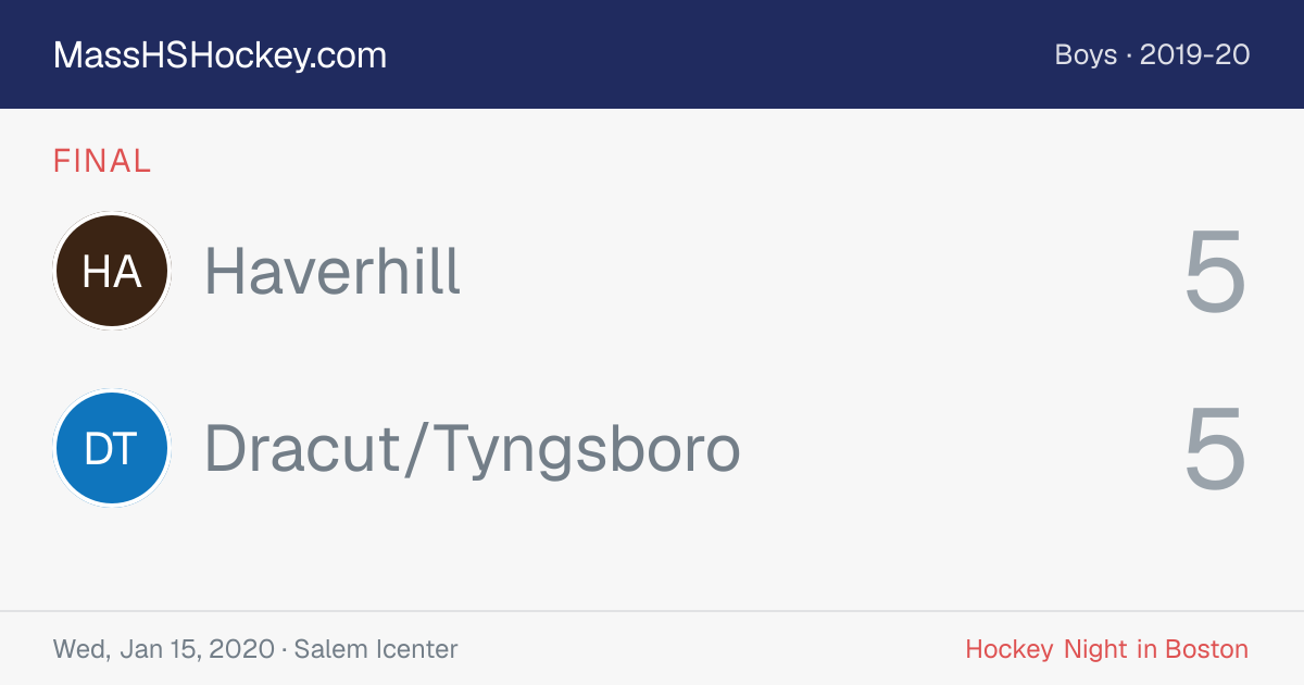 Haverhill at Dracut/Tyngsboro score card