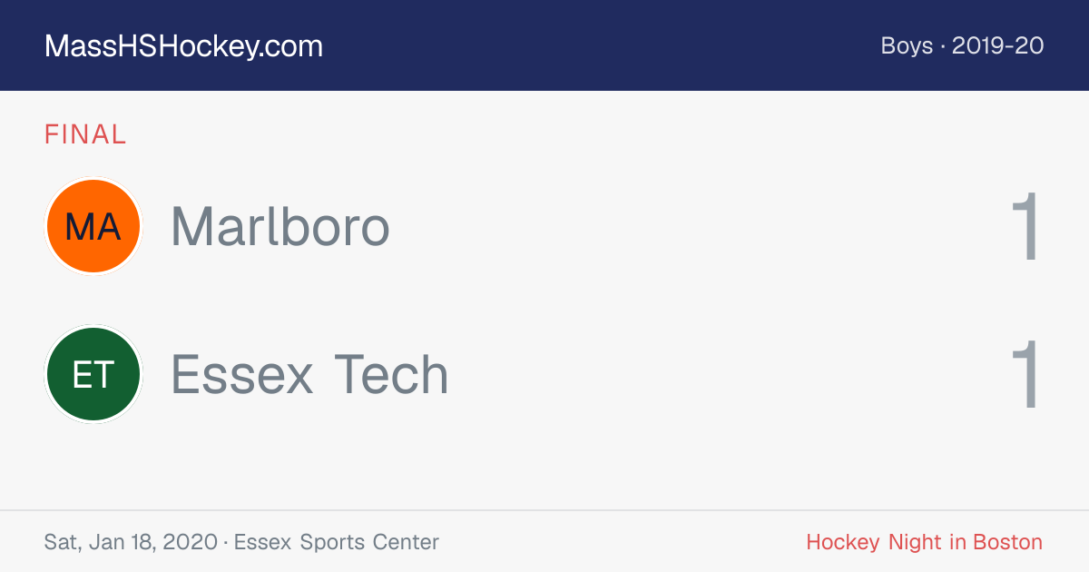 Marlboro at Essex Tech score card