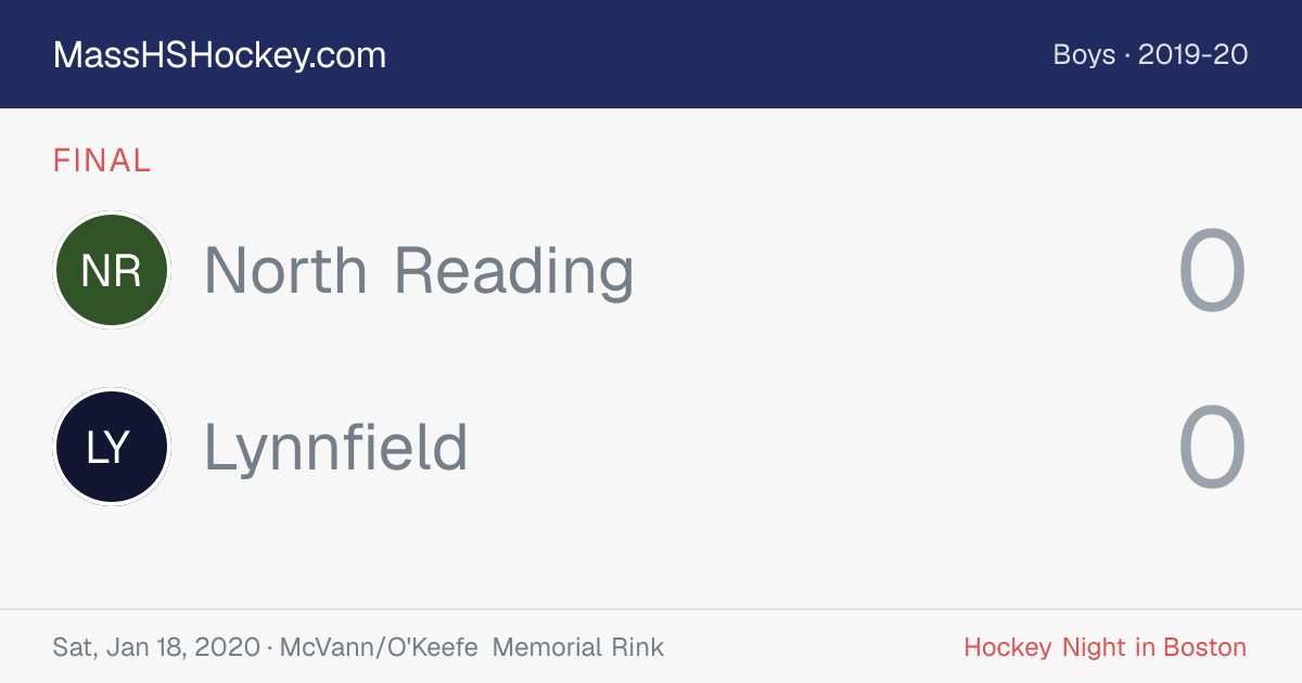 North Reading at Lynnfield score card