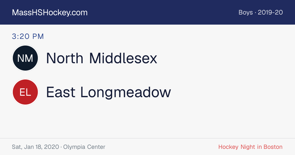 North Middlesex at East Longmeadow score card