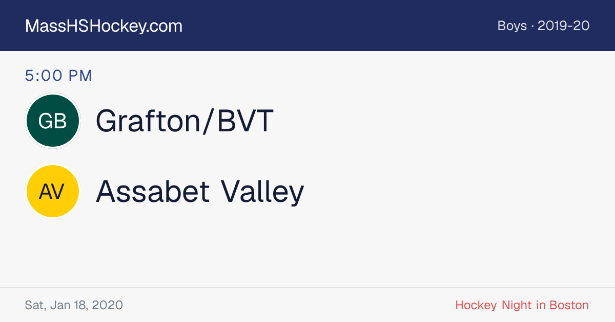 Grafton/BVT at Assabet Valley score card