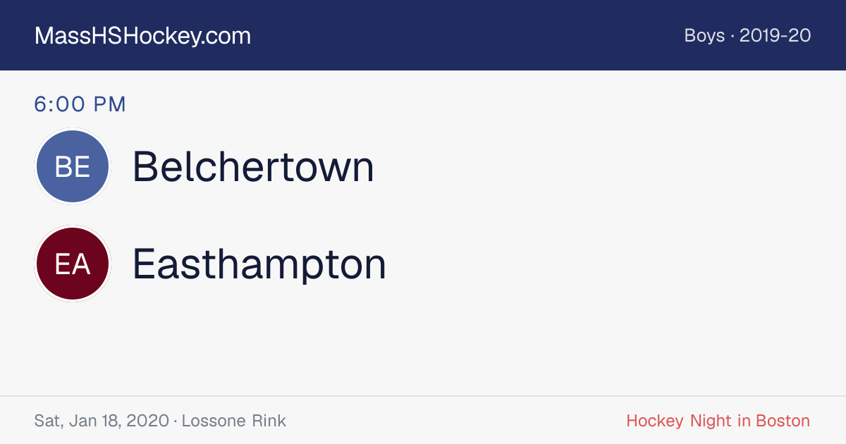 Belchertown at Easthampton score card