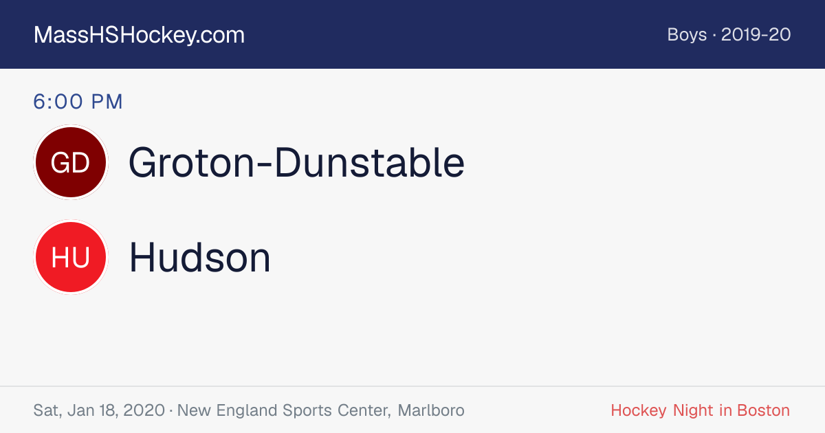 Groton-Dunstable at Hudson score card
