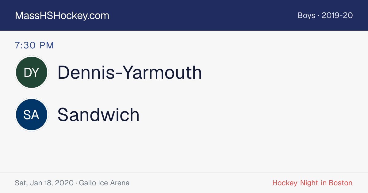 Dennis-Yarmouth at Sandwich score card