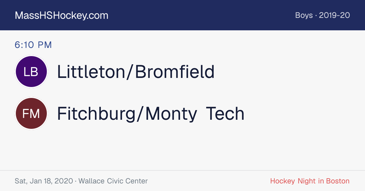 Littleton/Bromfield at Fitchburg/Monty Tech score card