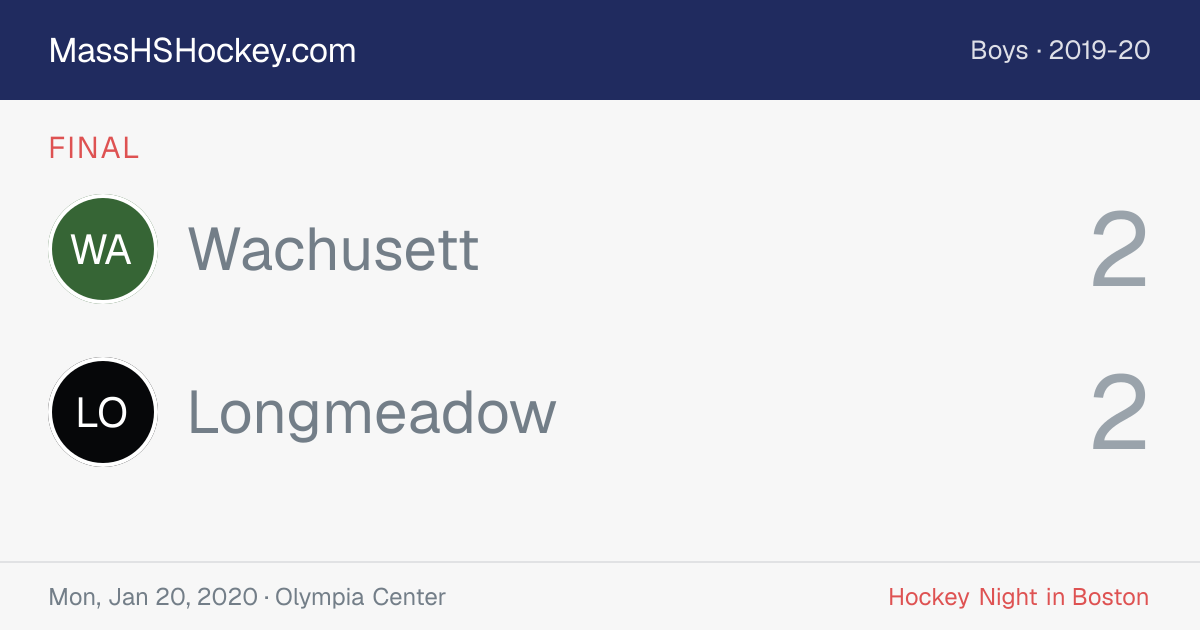 Wachusett at Longmeadow score card