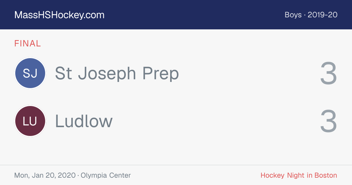 St Joseph Prep at Ludlow score card
