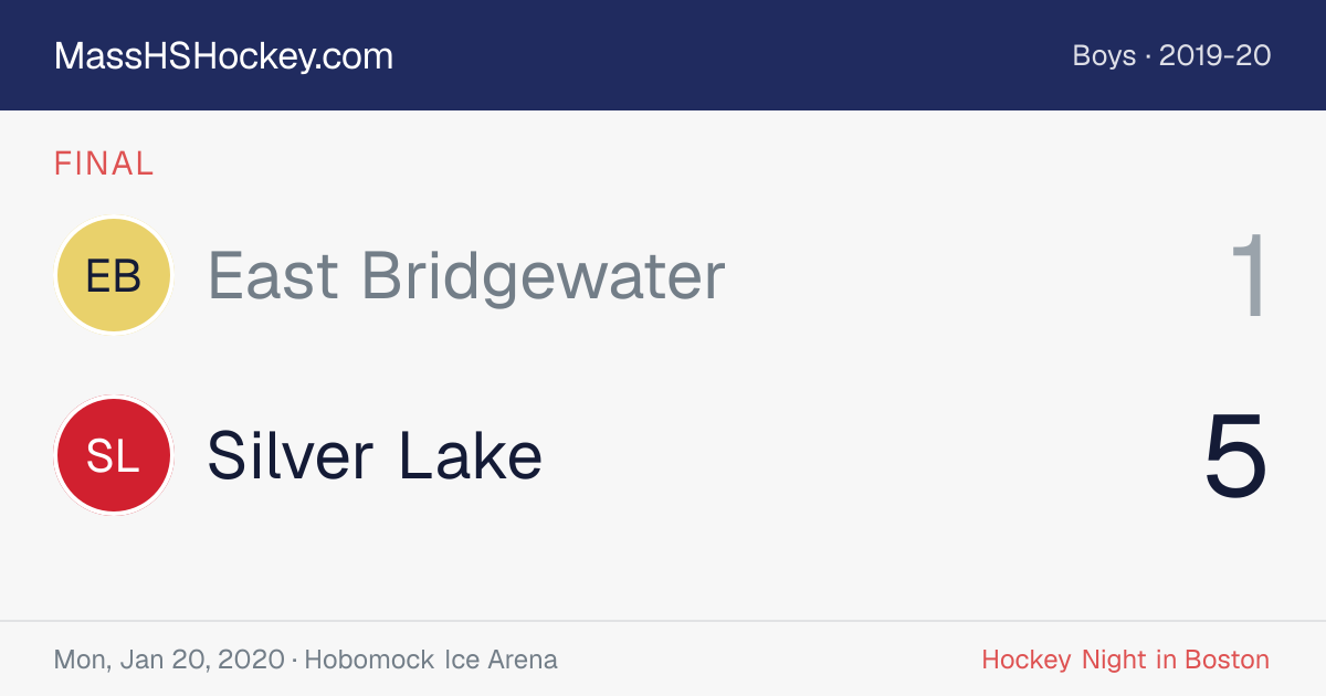 East Bridgewater at Silver Lake score card