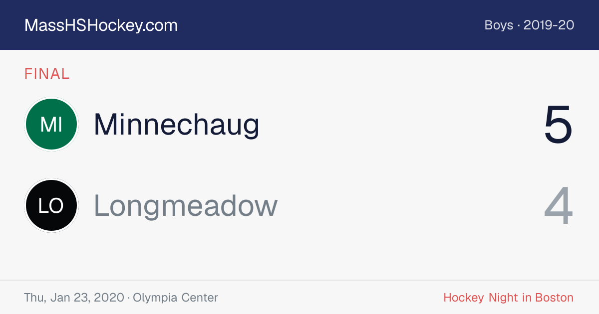 Minnechaug at Longmeadow score card