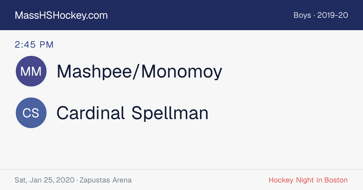 Mashpee/Monomoy at Cardinal Spellman score card