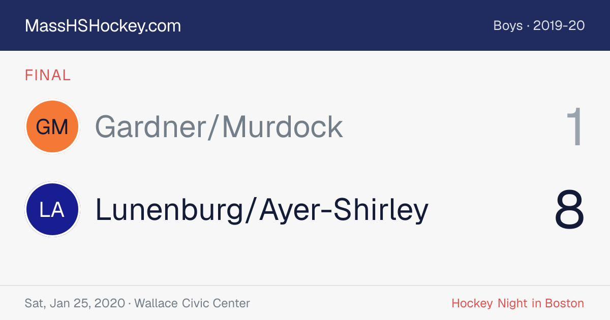 Gardner/Murdock at Lunenburg/Ayer-Shirley score card