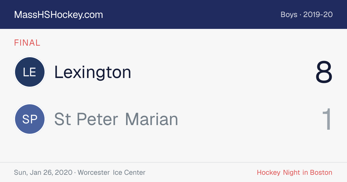 Lexington at St Peter Marian score card