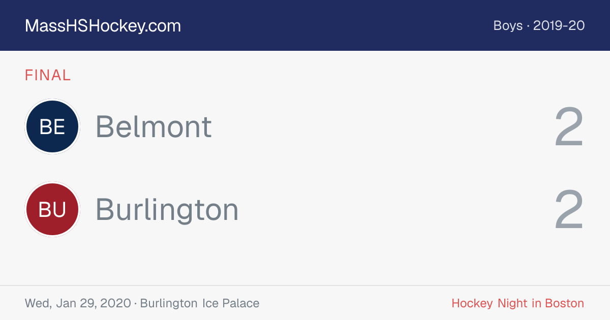 Belmont at Burlington score card