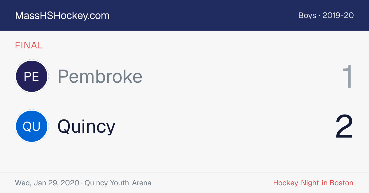 Pembroke at Quincy score card
