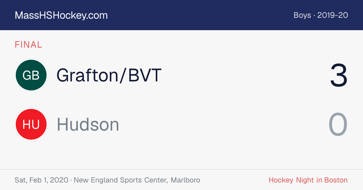 Grafton/BVT at Hudson score card