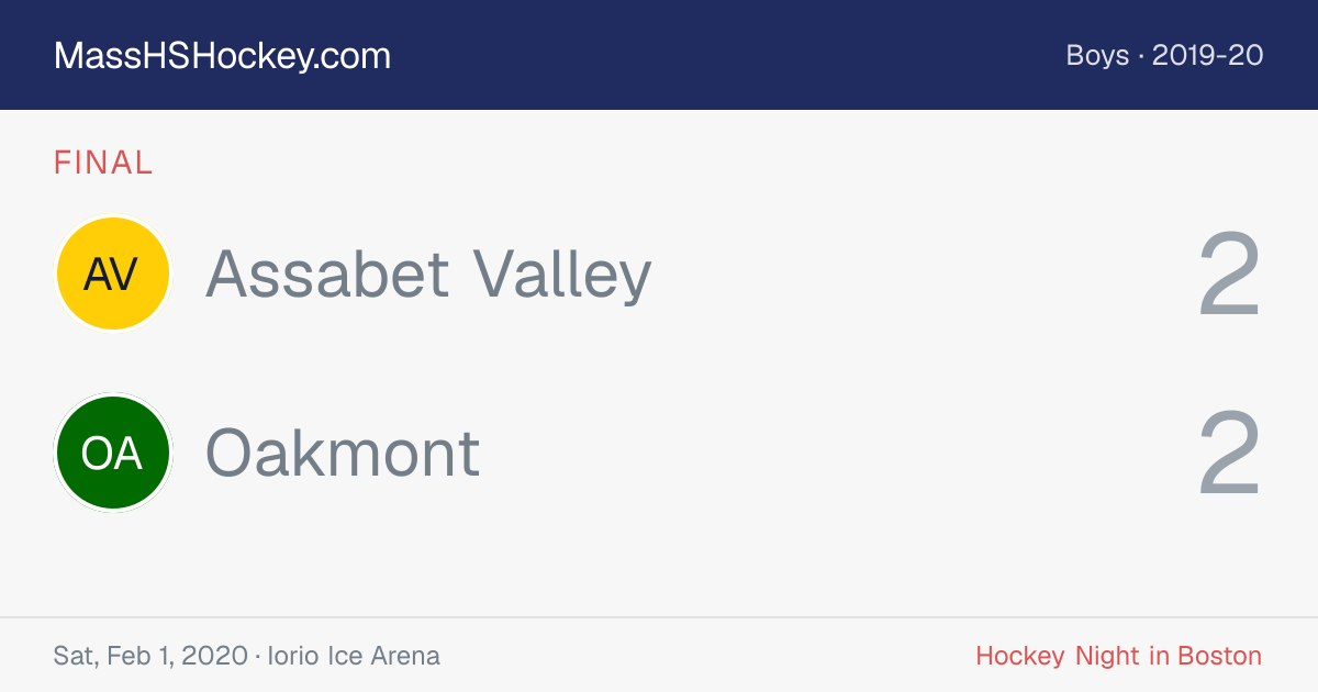 Assabet Valley at Oakmont score card