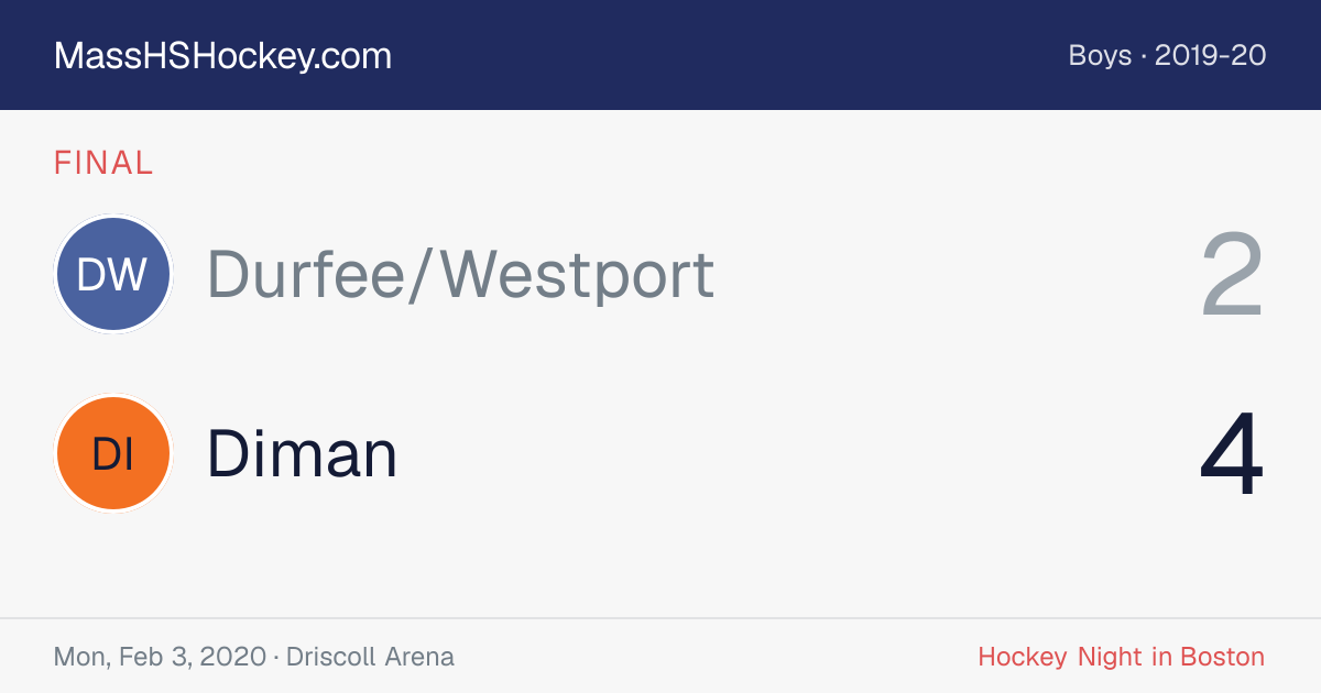 Durfee/Westport at Diman score card