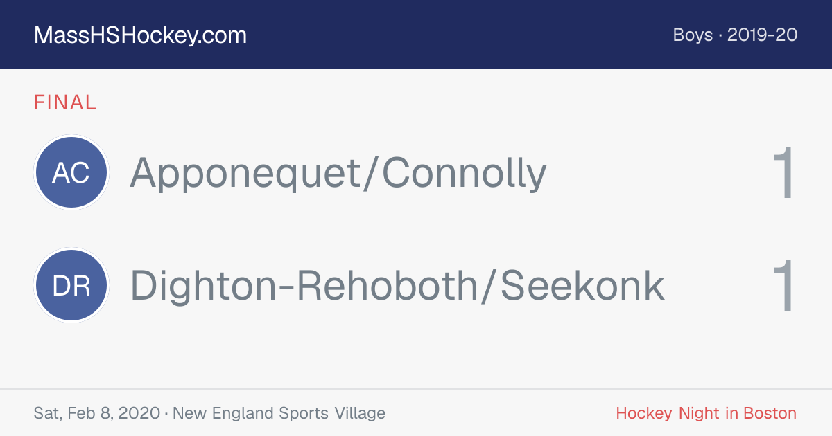 Apponequet/Connolly at Dighton-Rehoboth/Seekonk score card