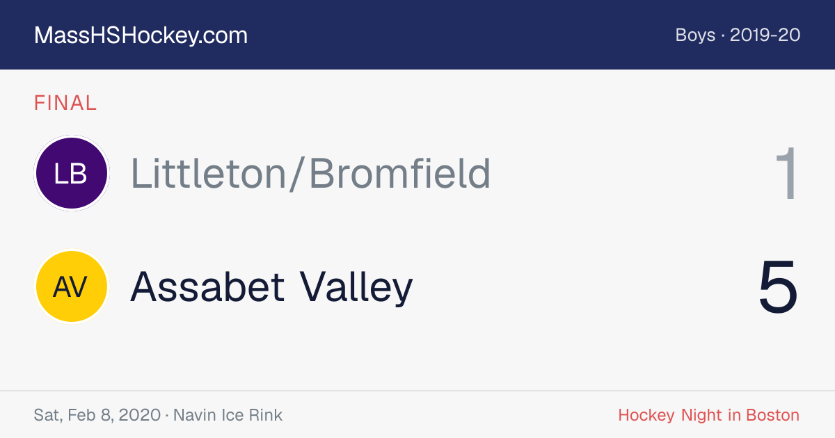 Littleton/Bromfield at Assabet Valley score card