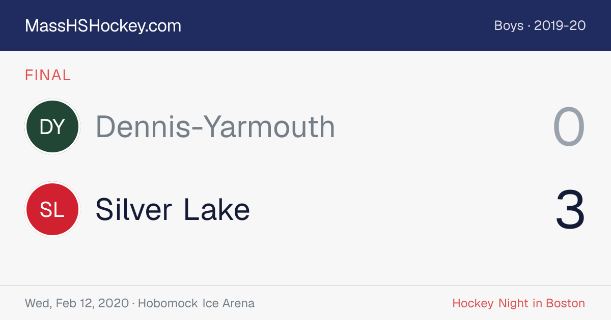 Dennis-Yarmouth at Silver Lake score card