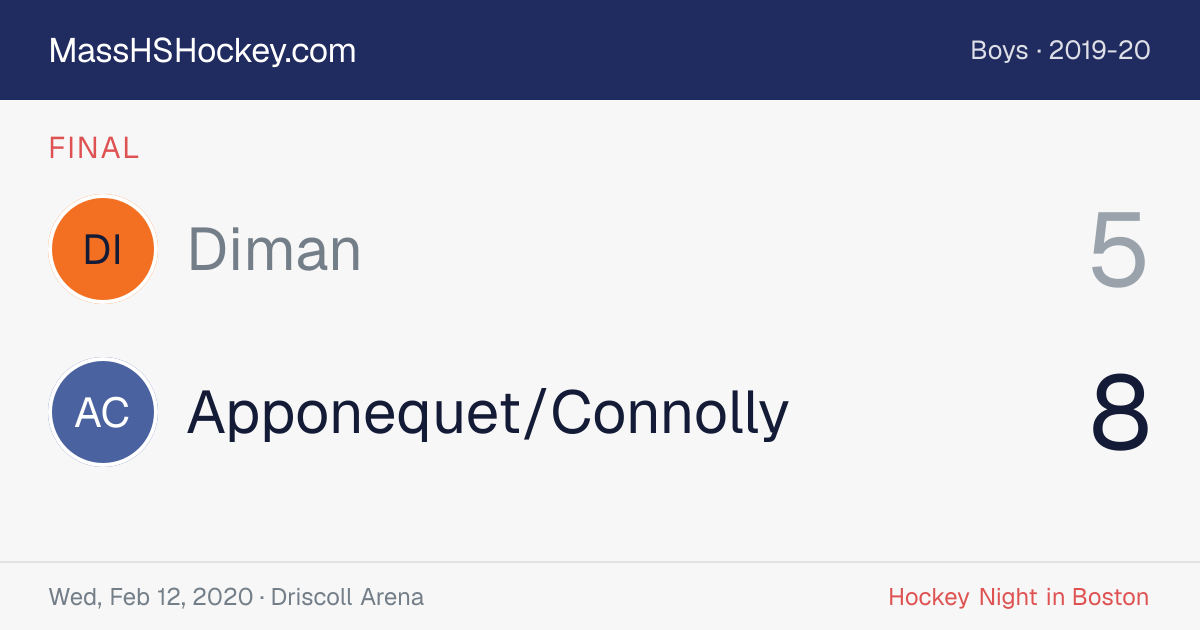 Diman at Apponequet/Connolly score card