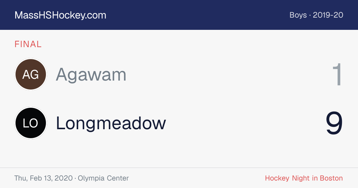 Agawam at Longmeadow score card