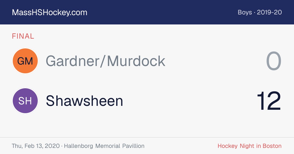Gardner/Murdock at Shawsheen score card