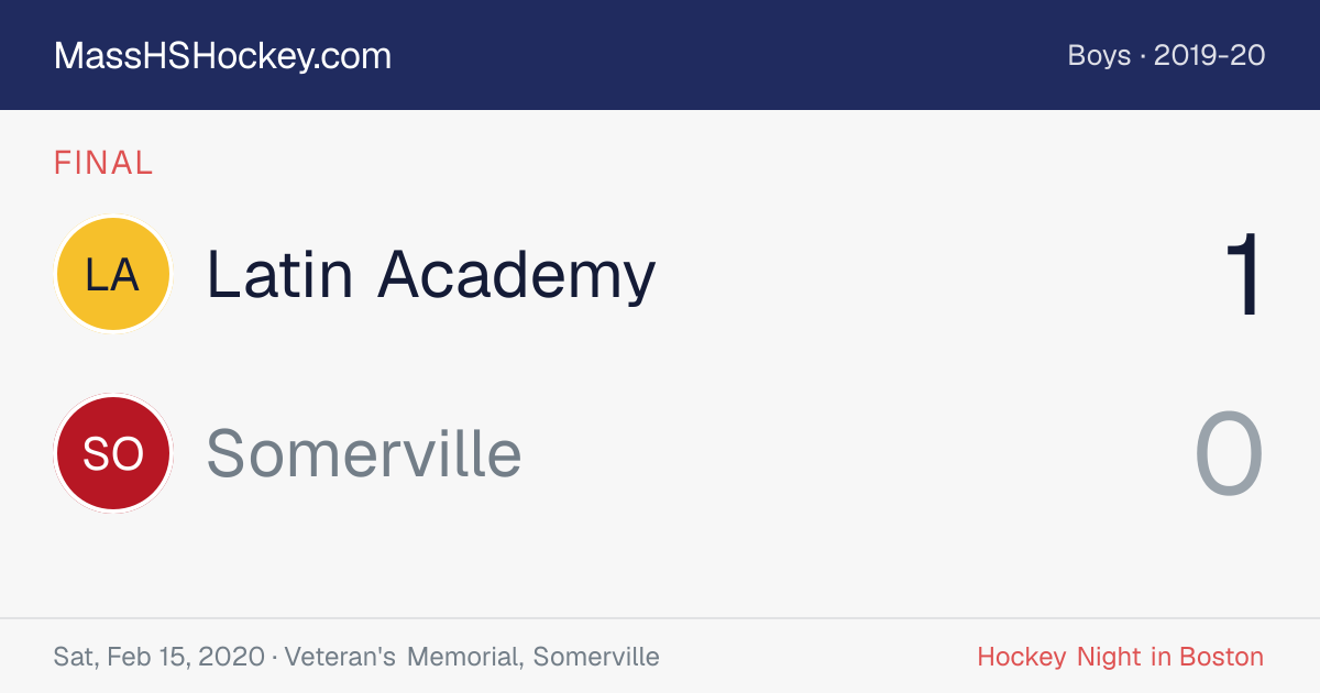 Latin Academy at Somerville score card