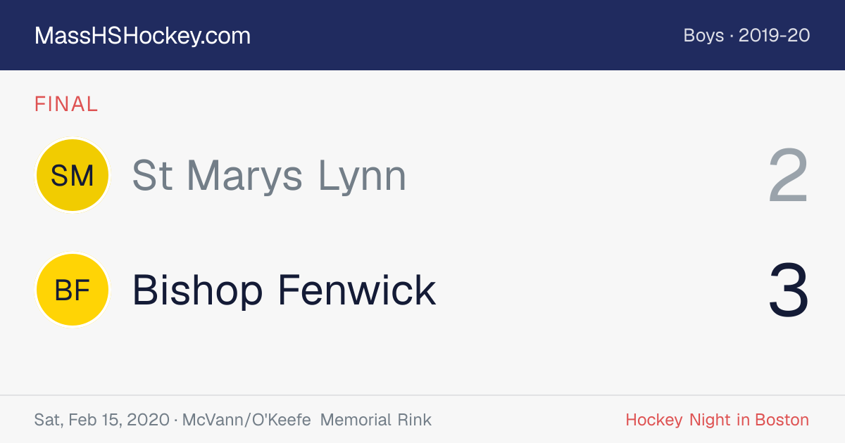 St Marys Lynn at Bishop Fenwick score card
