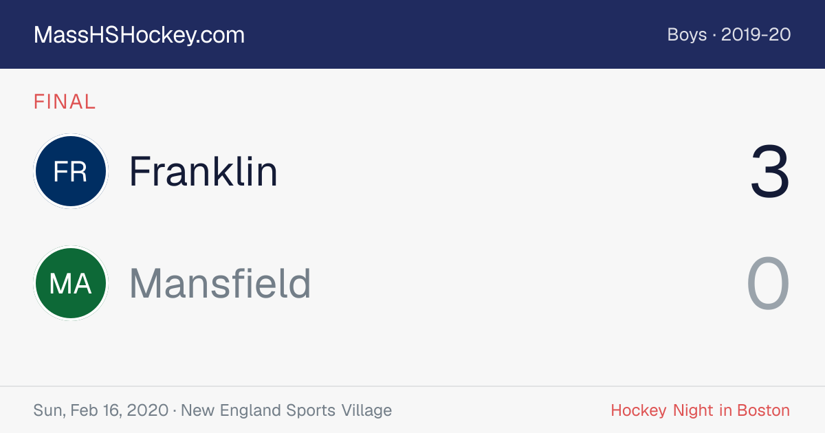 Franklin at Mansfield score card
