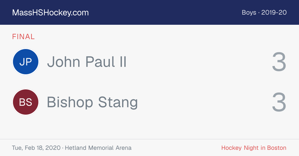 John Paul II at Bishop Stang score card