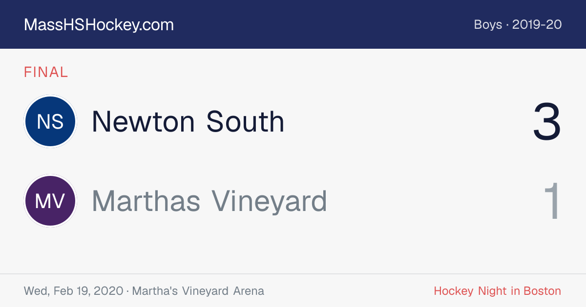 Newton South at Marthas Vineyard score card