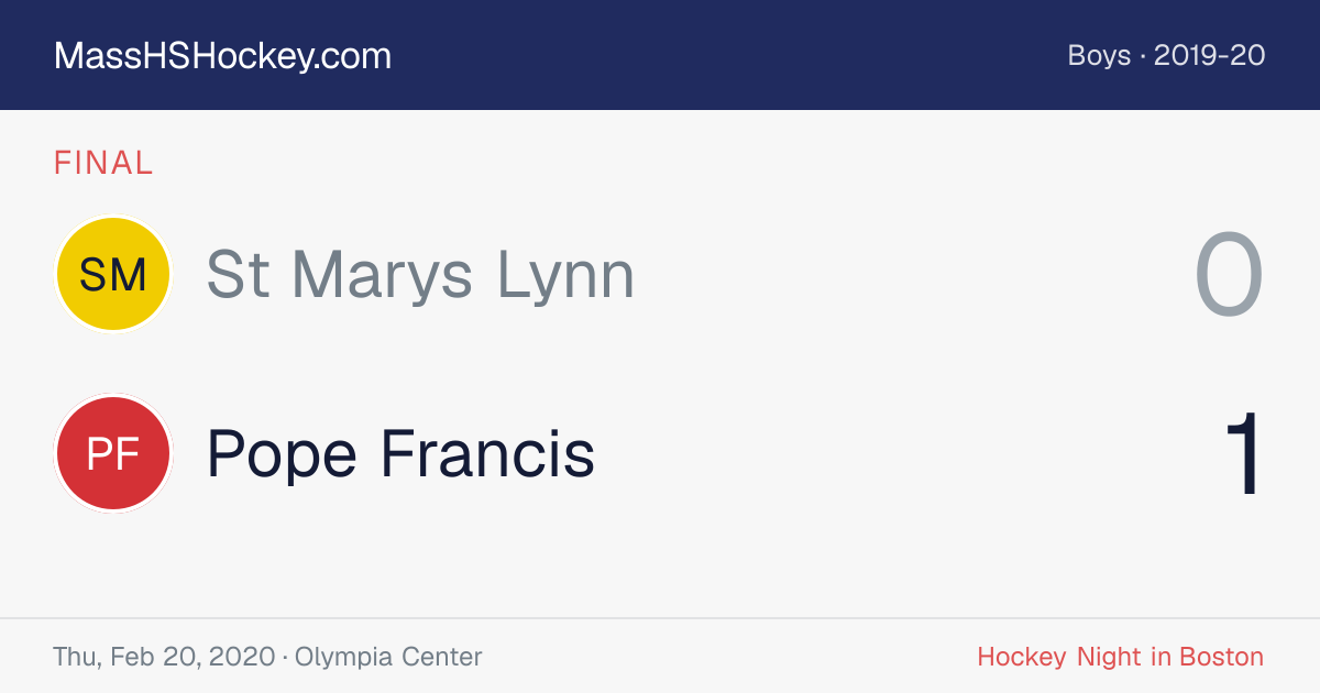 St Marys Lynn at Pope Francis score card