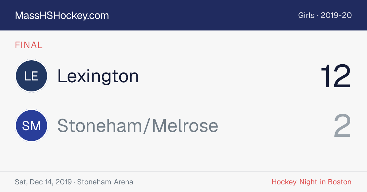 Lexington at Stoneham/Melrose score card