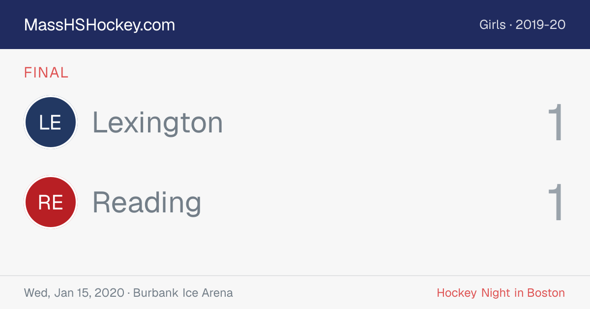 Lexington at Reading score card