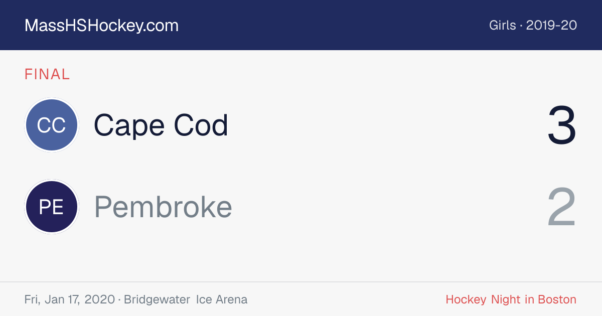 Cape Cod at Pembroke score card