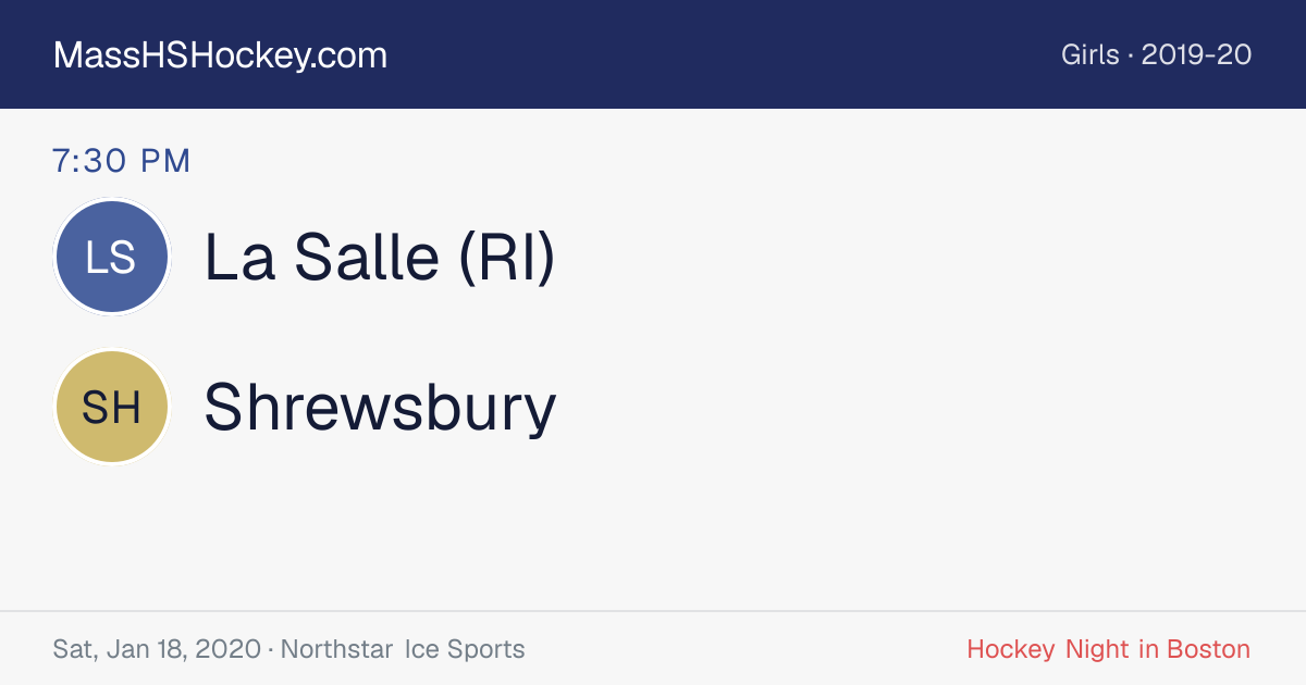 La Salle (RI) at Shrewsbury score card