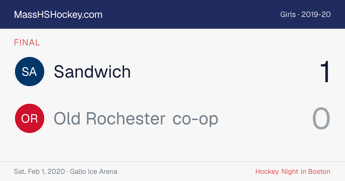 Sandwich at Old Rochester co-op score card