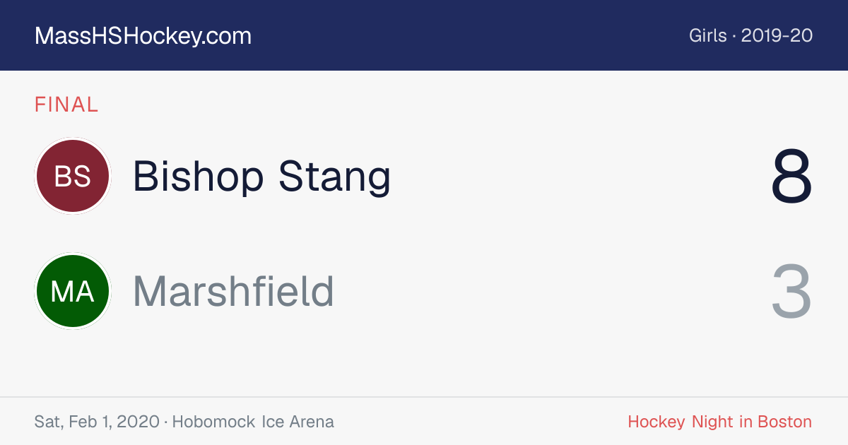Bishop Stang at Marshfield score card