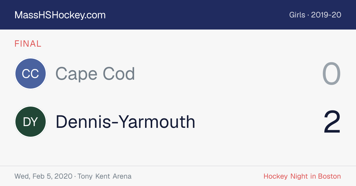 Cape Cod at Dennis-Yarmouth score card