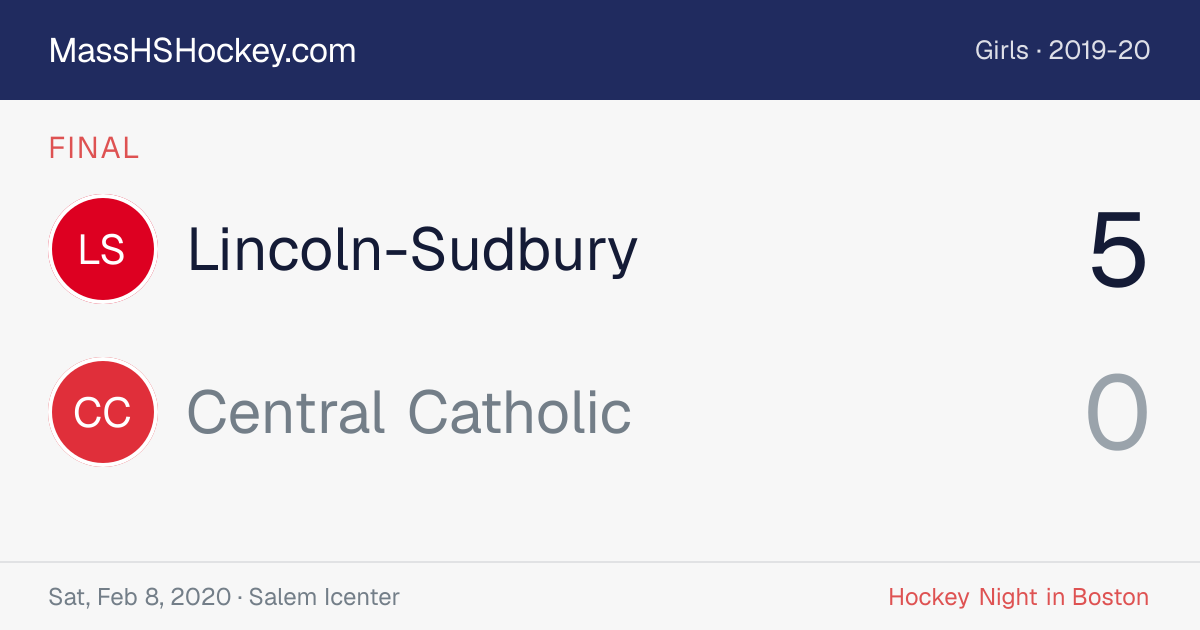 Lincoln-Sudbury at Central Catholic score card
