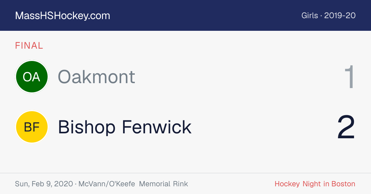 Oakmont at Bishop Fenwick score card
