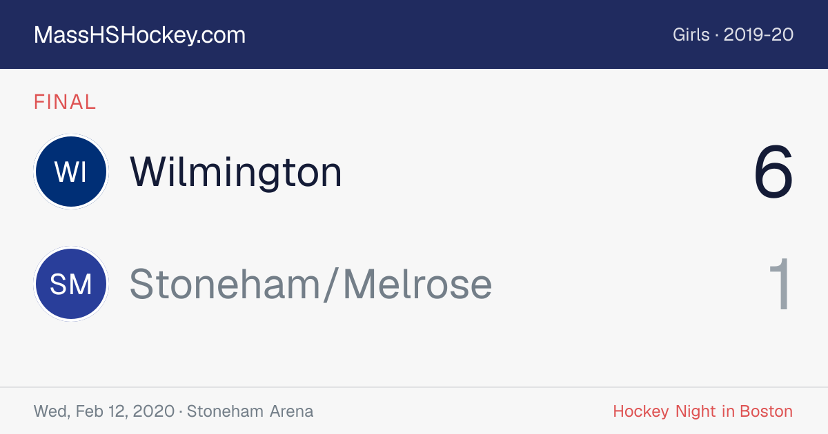 Wilmington at Stoneham/Melrose score card