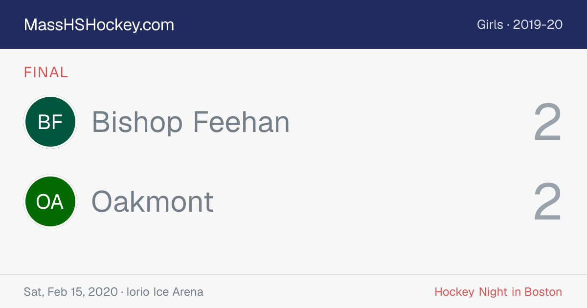 Bishop Feehan at Oakmont score card