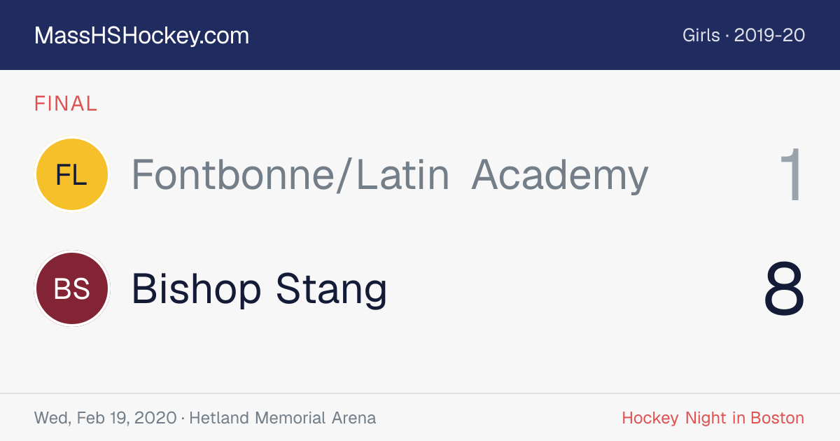 Fontbonne/Latin Academy at Bishop Stang score card