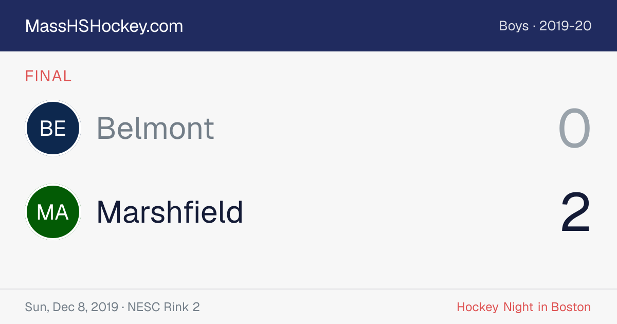 Belmont at Marshfield score card
