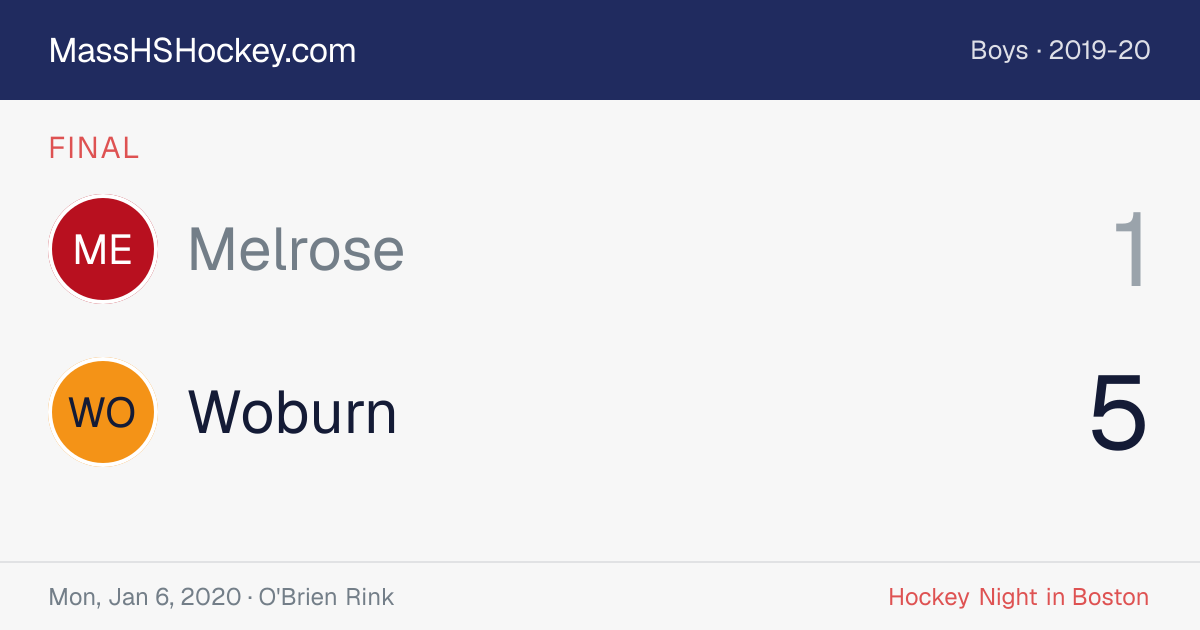 Melrose at Woburn score card