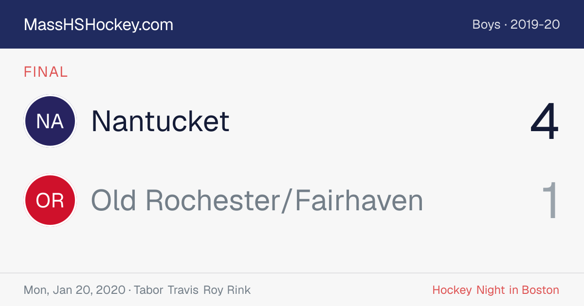 Nantucket at Old Rochester/Fairhaven score card