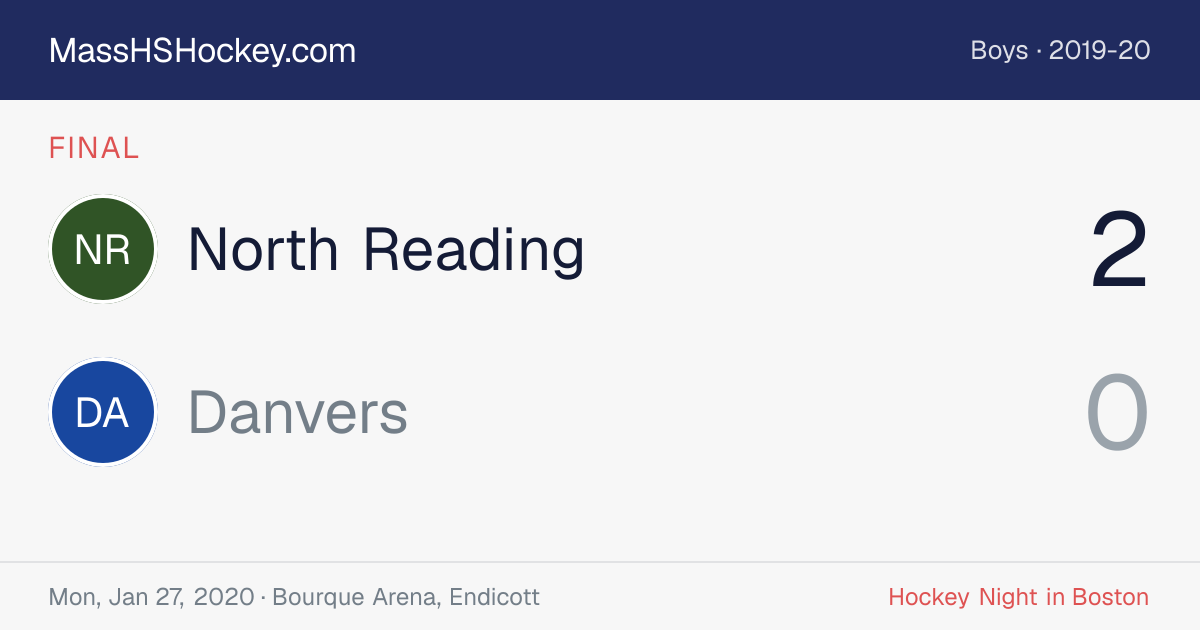 North Reading at Danvers score card
